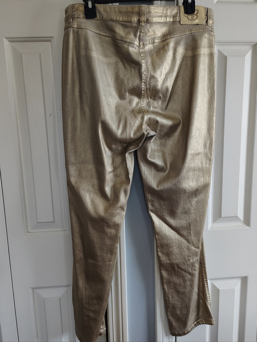 Basler Gold Coated Metallic Women’s Straight Leg Jeans 16 - Picture 5 of 16